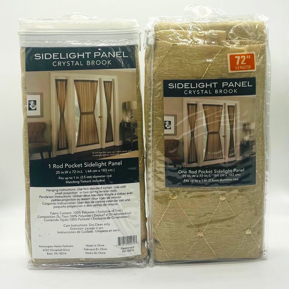 (2) Kensington Sidelight Panels Crystal Brook